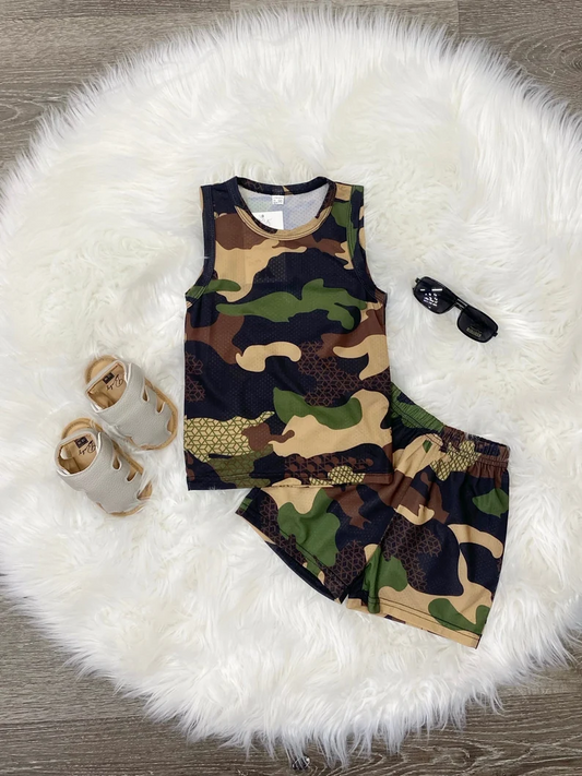 baby boy camo hunting 2pcs outfit