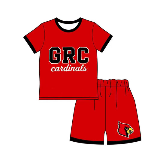 Custom team short sleeve top matching shorts boy summer outfit