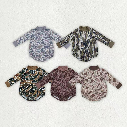 Toddle baby long sleeve camo print romper