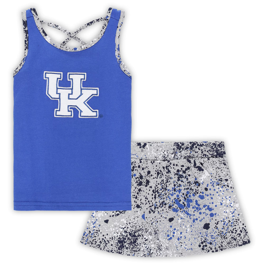 Custom team summer top matching skorts girls wholesale kids clothing outfit