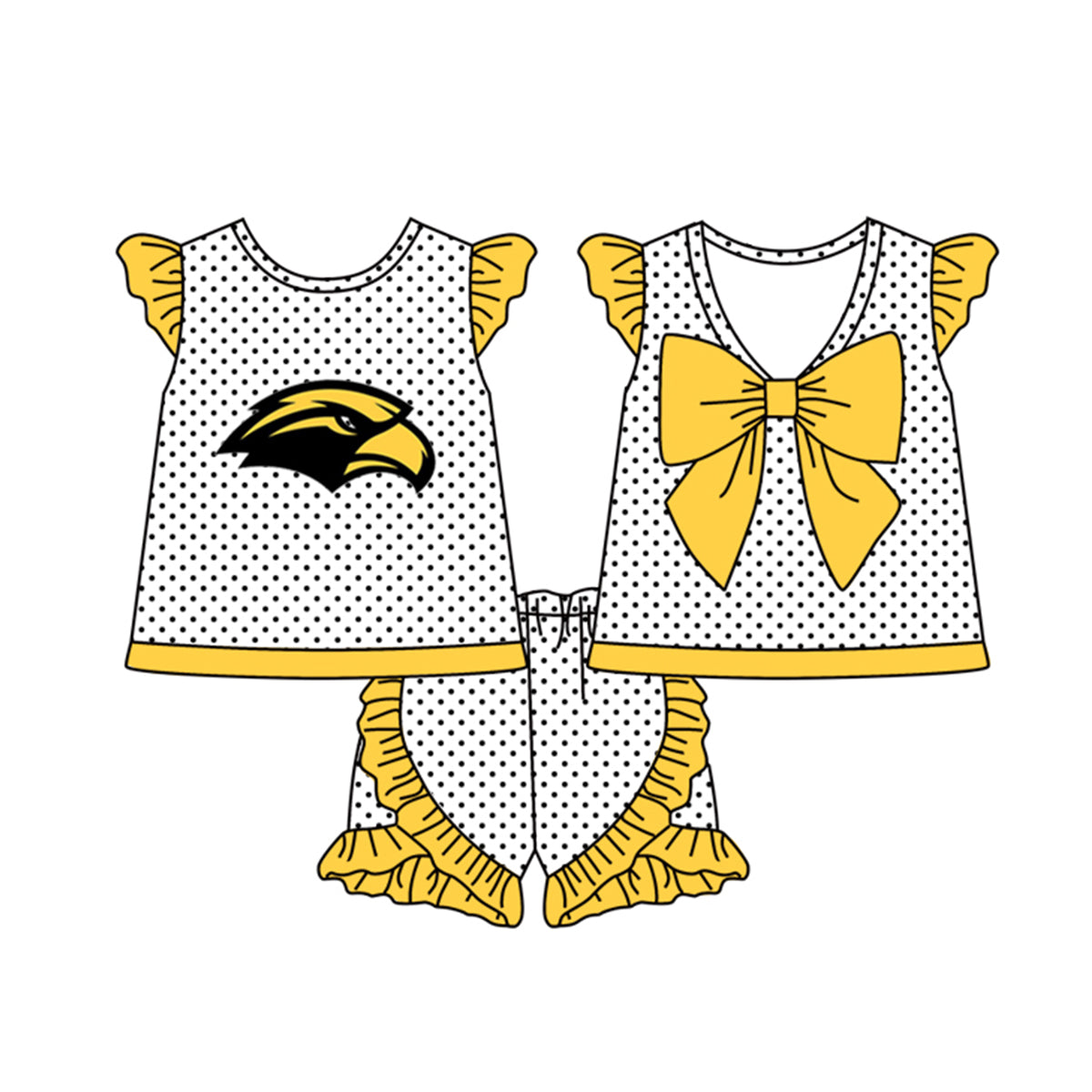 baby girls team design outfit