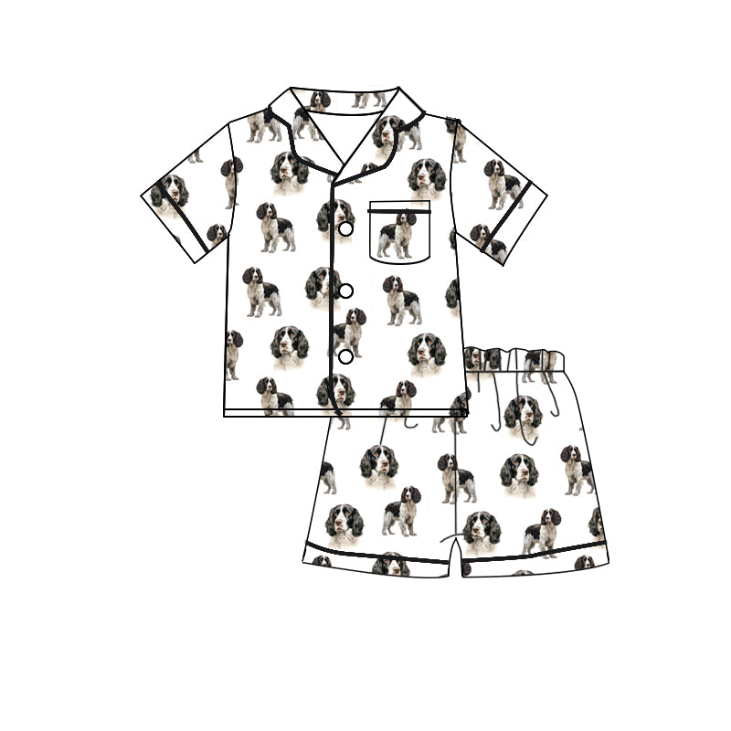 Adult man dog print pajama set