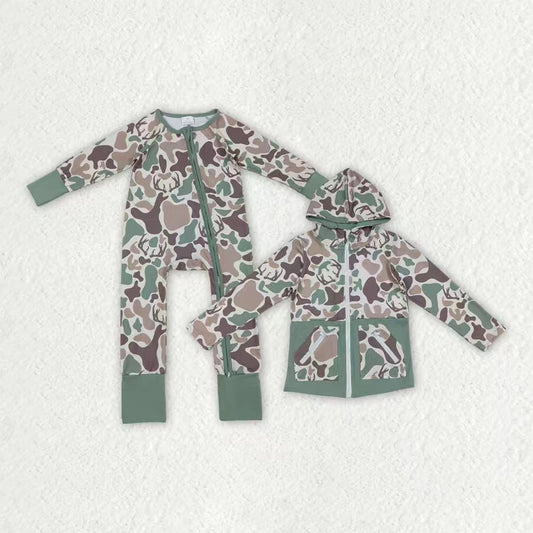 Kids long sleeve deer camo hoodie top