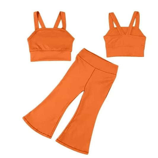 baby girl orange athletic outfit