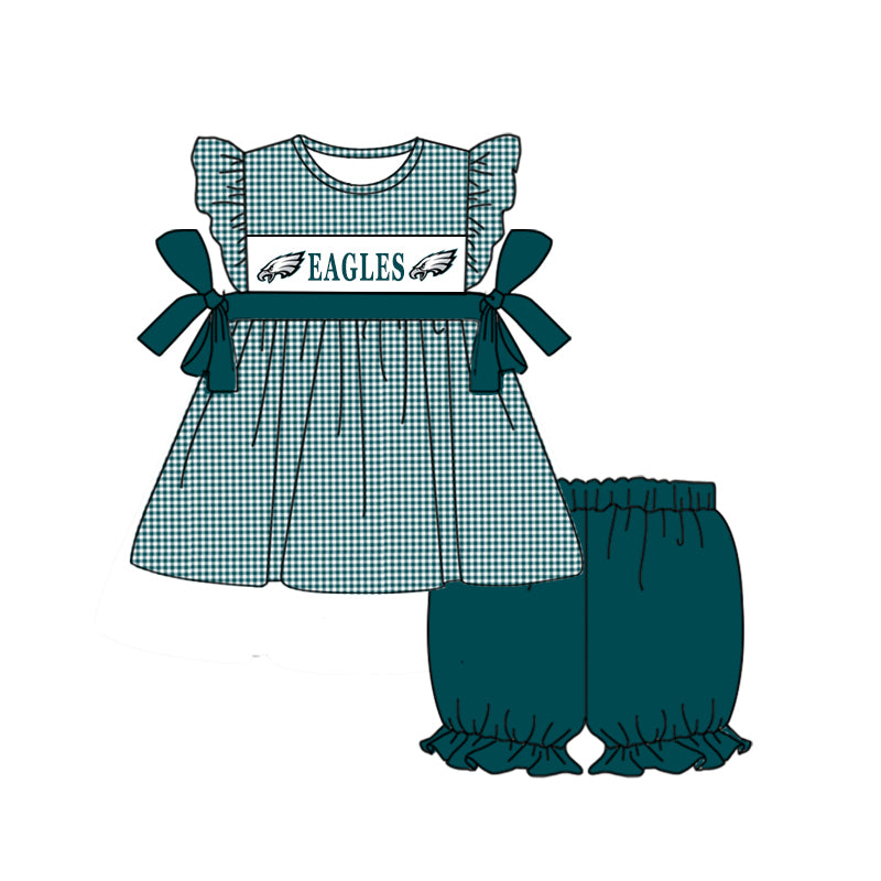 baby girls eagle university football team custom clothes