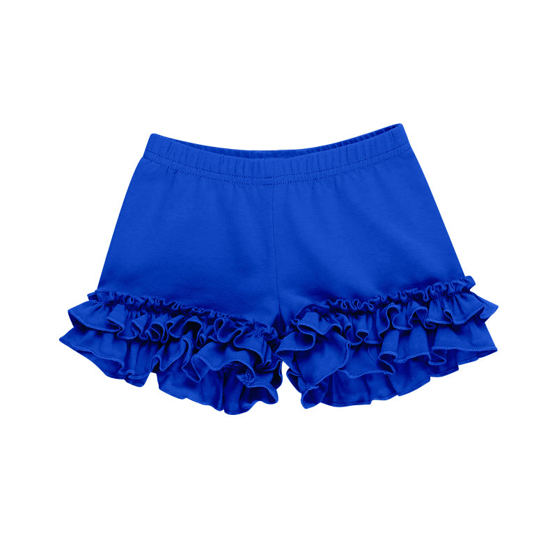 toddle baby girl blue ruffle cotton shorts