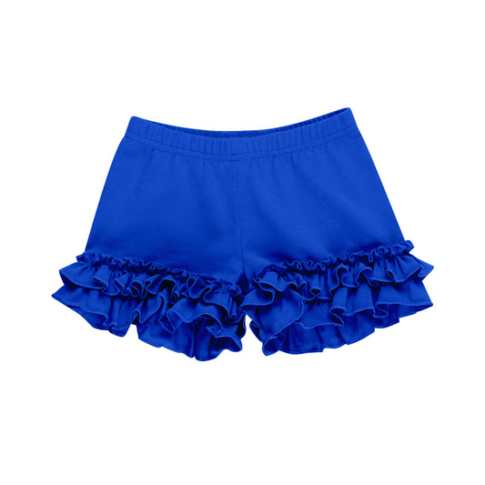 toddle baby girl blue ruffle cotton shorts
