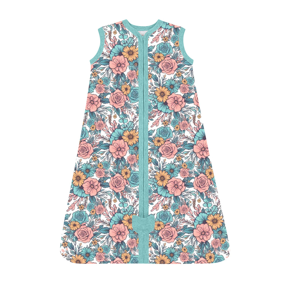 newborn baby girl kids floral sleep sack
