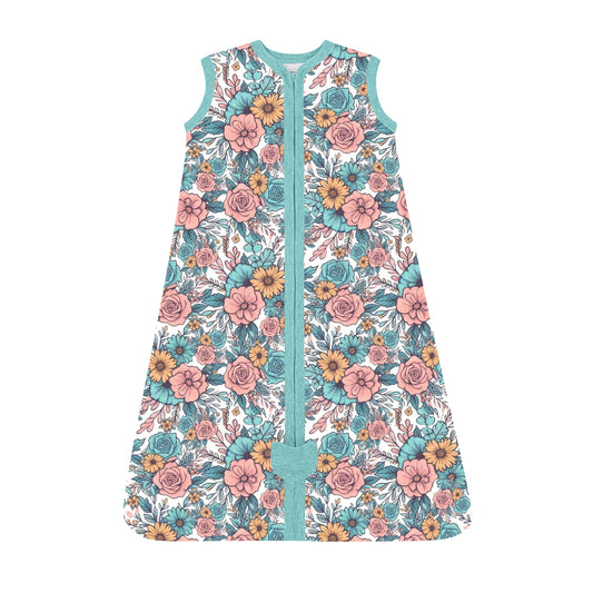 newborn baby girl kids floral sleep sack
