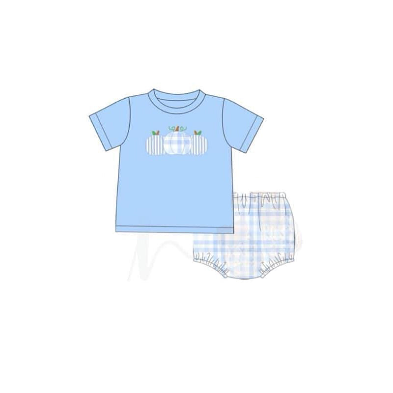 toddle girls three pumpkins bummie set