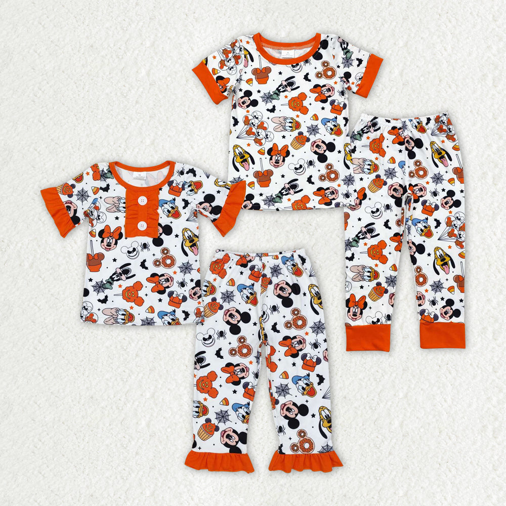 sister brother cartoon candy halloween baby outfit