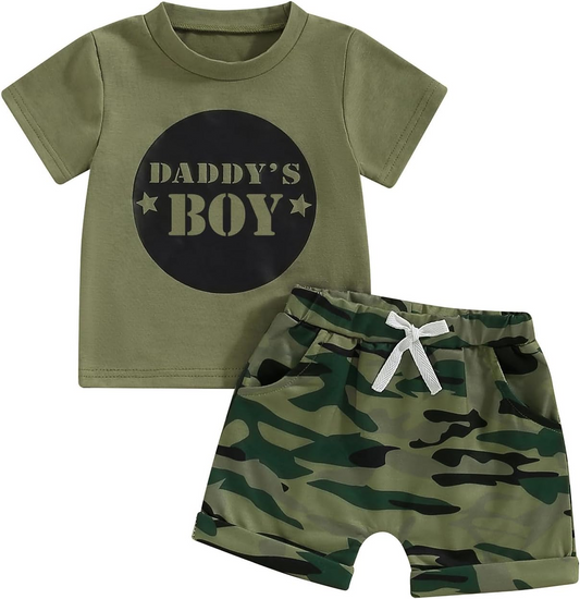 daddy boy fathers day camo outfit