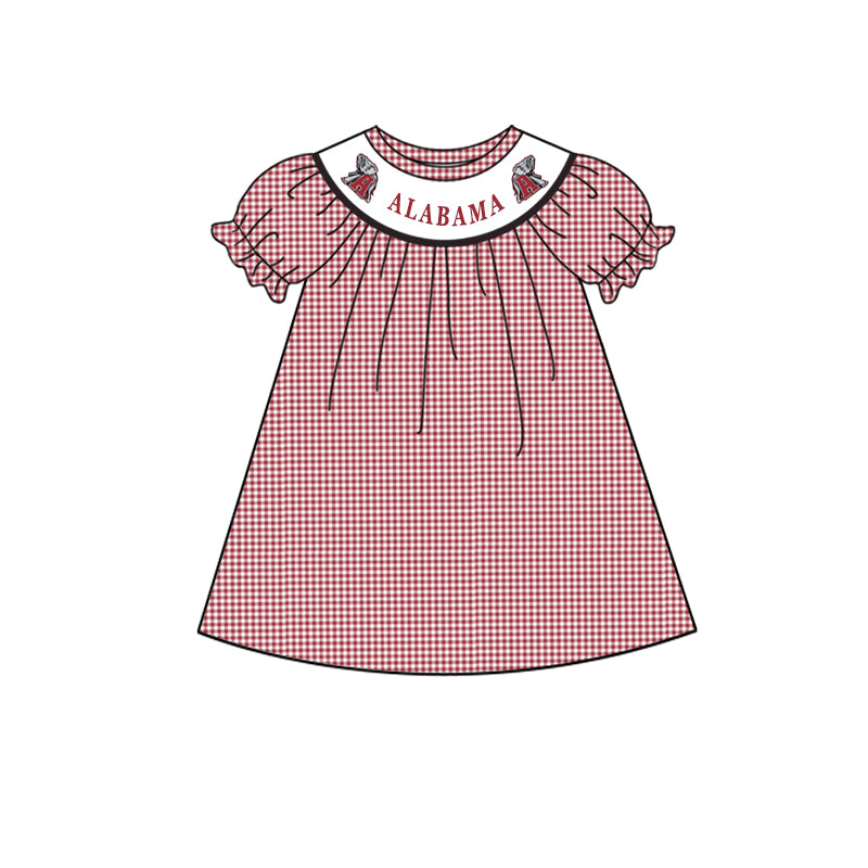 red gingham elephant custom team design dress