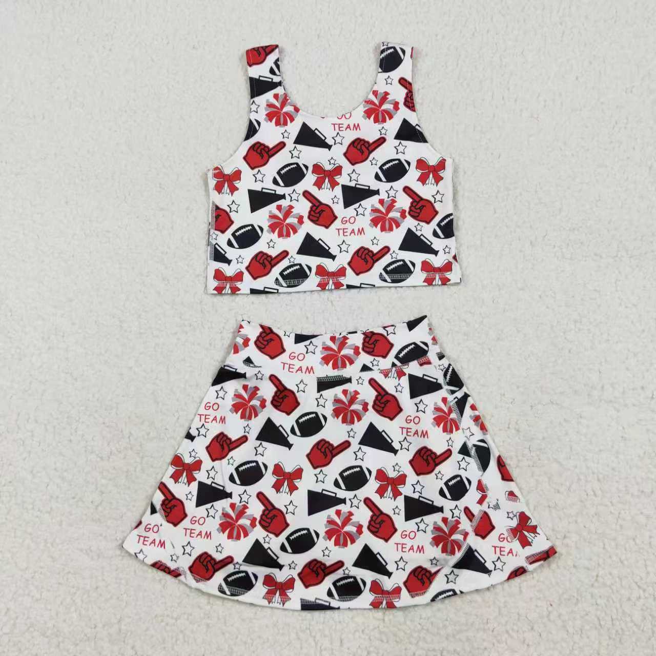 Baby girls team active wear athletic summer yoga outfit