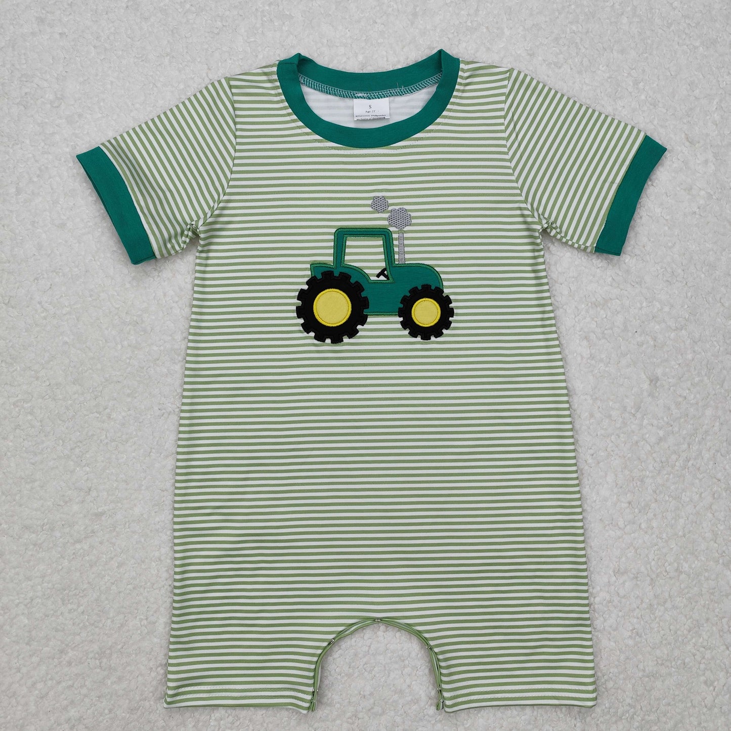 Sister brother embroidery farm tractor matching outfit preorder