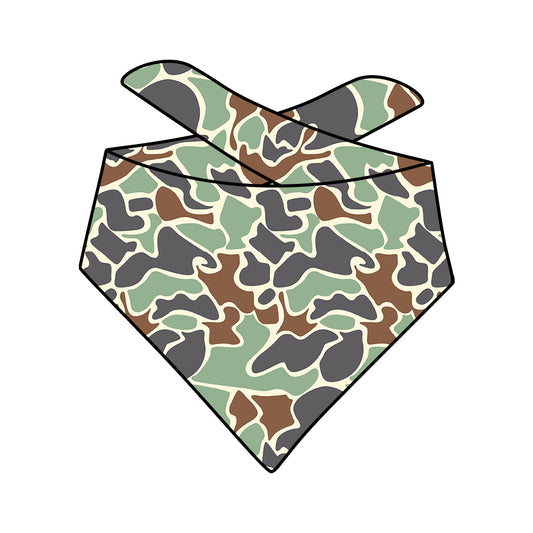 custom design cute puppy dog green camo bandanas