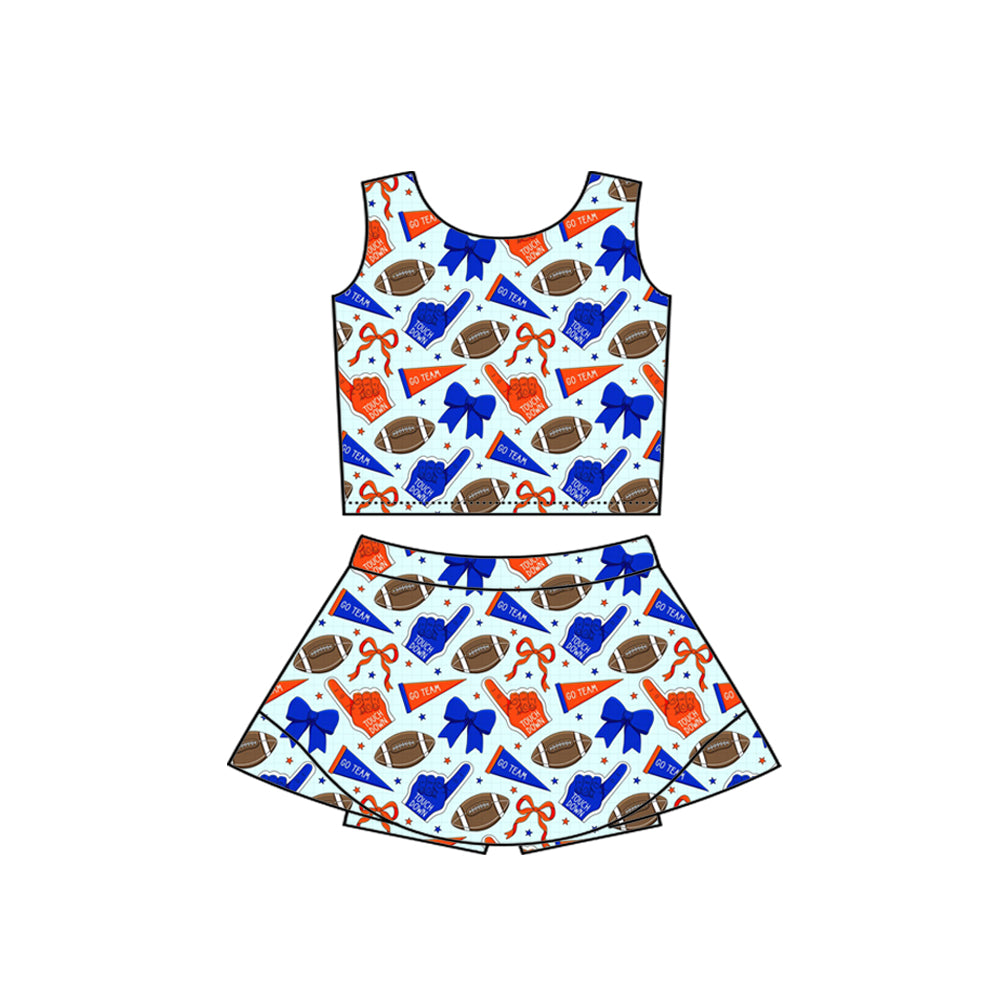 toddle girls custom team style skirt set