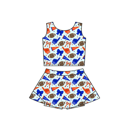 toddle girls custom team style skirt set