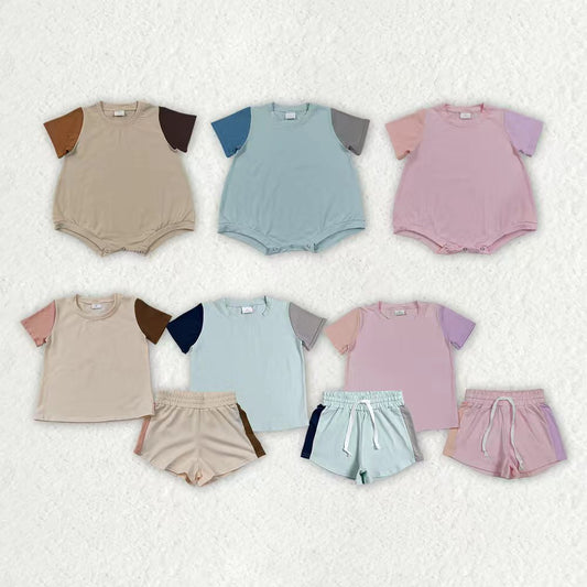 Khaki top matching shorts toddle baby boy outfit