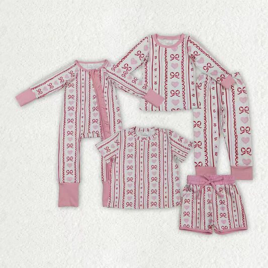 Toddle girls pink bow design long sleeve romper