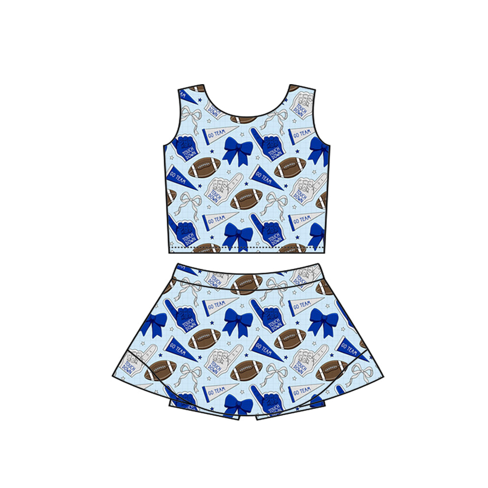 toddle girls custom team style skirt set