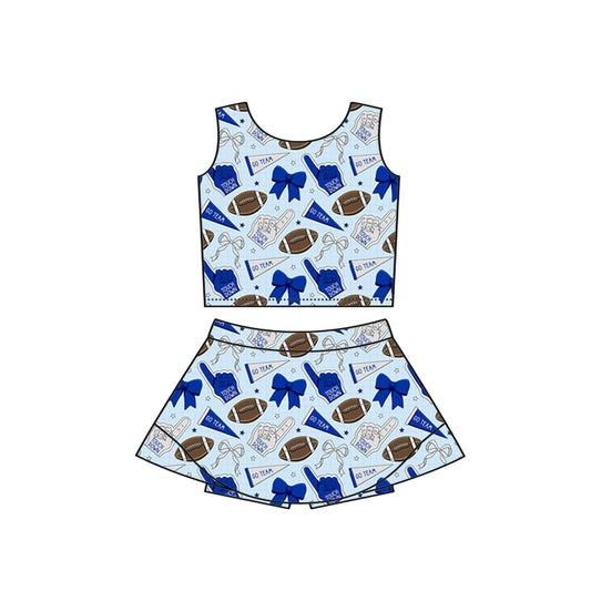 toddle girls custom team style skirt set