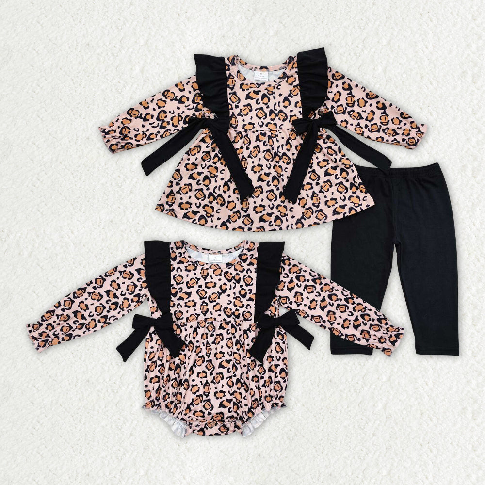 best sister cheetah print boutique clothing set