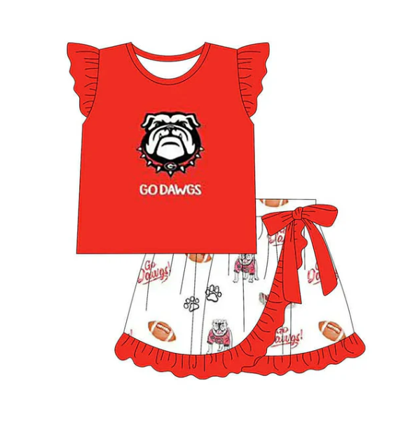 toddle girls cheer team skirt set