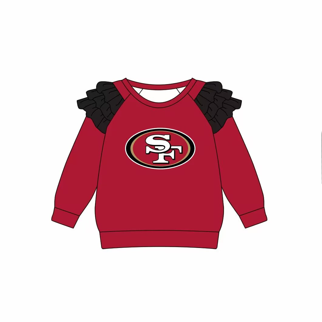 baby girl long sleeve custom team SF top