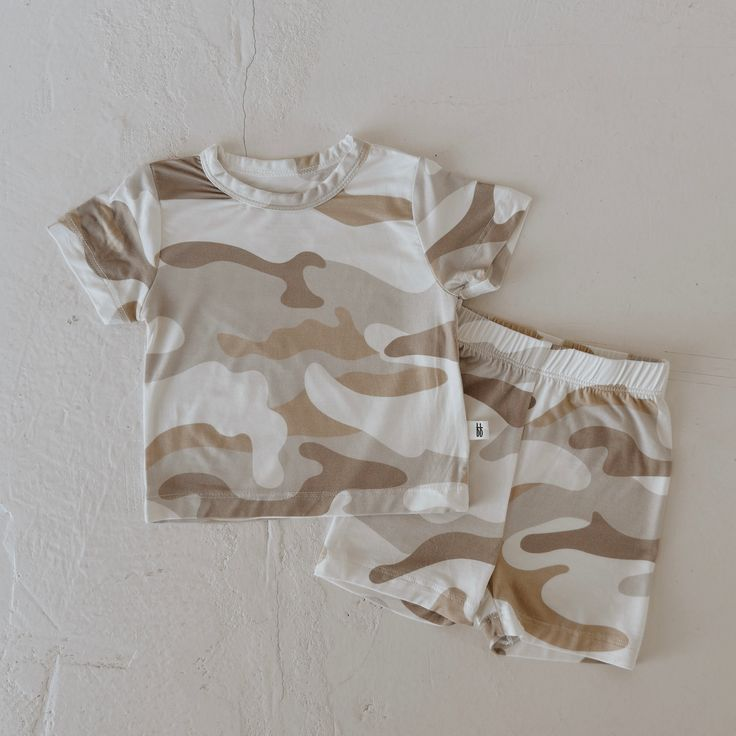 Toddle baby boy camo design summer outfit