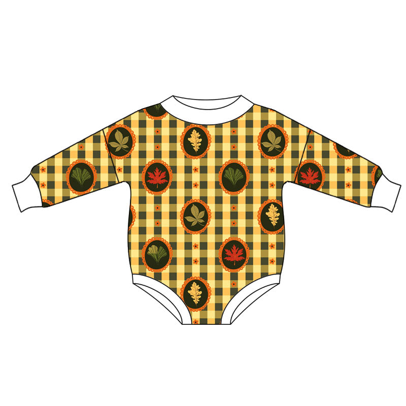 Fall season design toddle baby long sleeve romper