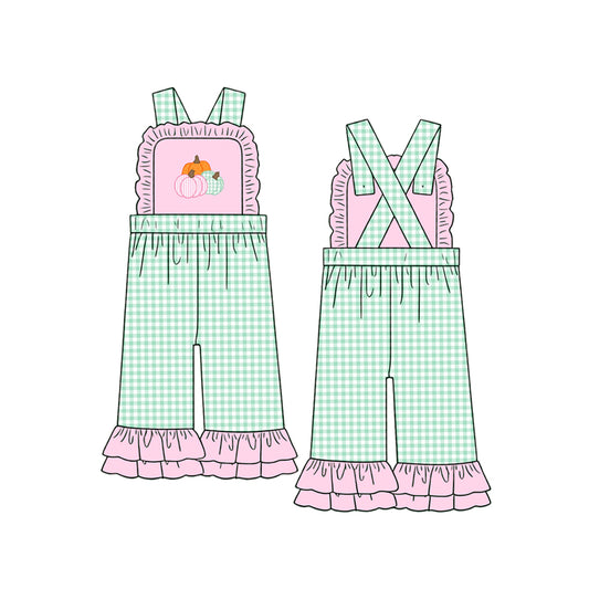 toddle girls fall pumpkin design jumpsuit wholesale factory price