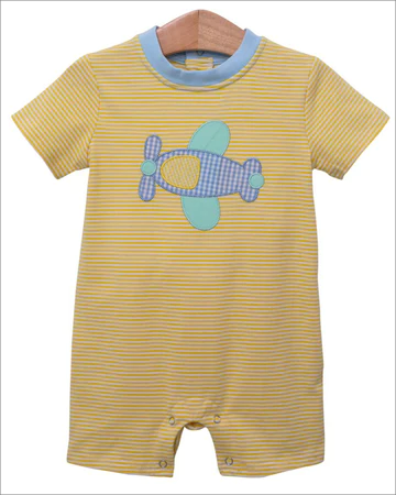 toddle baby boy plane romper, deadline may 20th
