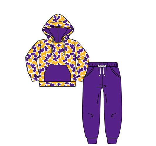 Baby boy custom team cheer design hoodie set