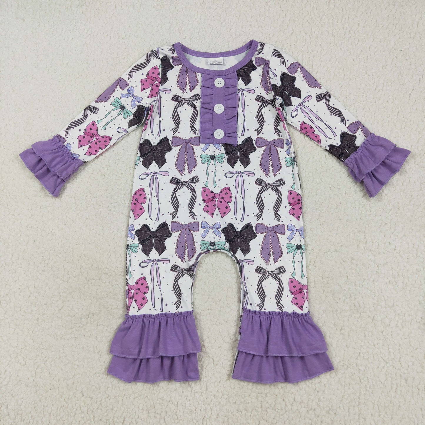 Toddle girls Halloween colorful bow tunic top matching pants fall winter clothes