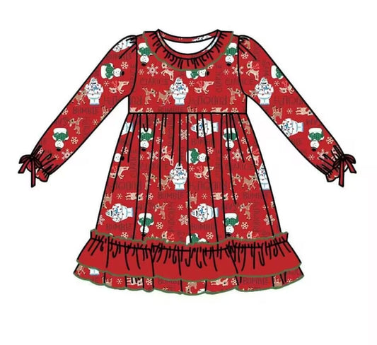 Toddle girls Chrismas long sleeve dress