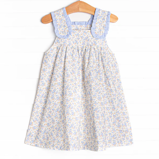 toddle girls blue floral summer dress