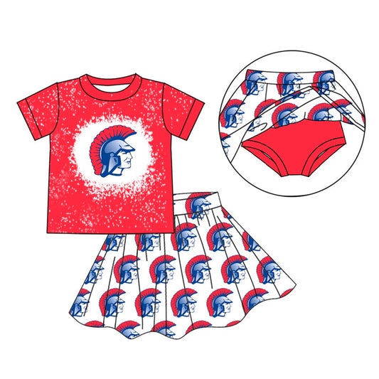 baby girls cheer skirt 2pcs outfit
