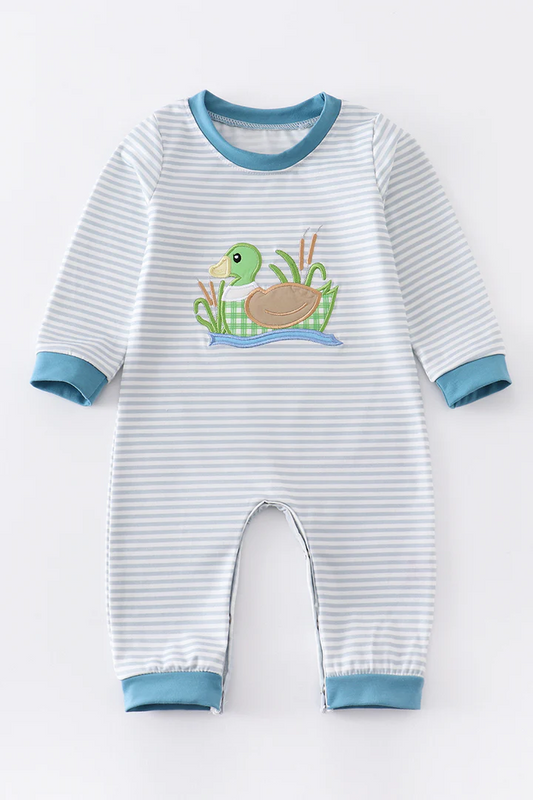 toddle boy mallard duck long sleeve romper