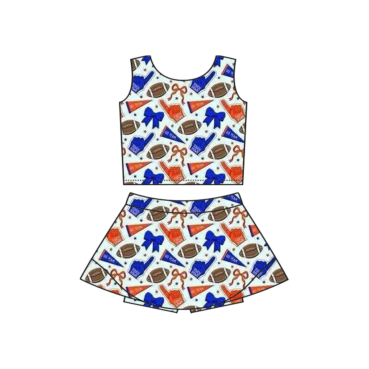 baby girls cheer skirt outfit add liner shorts
