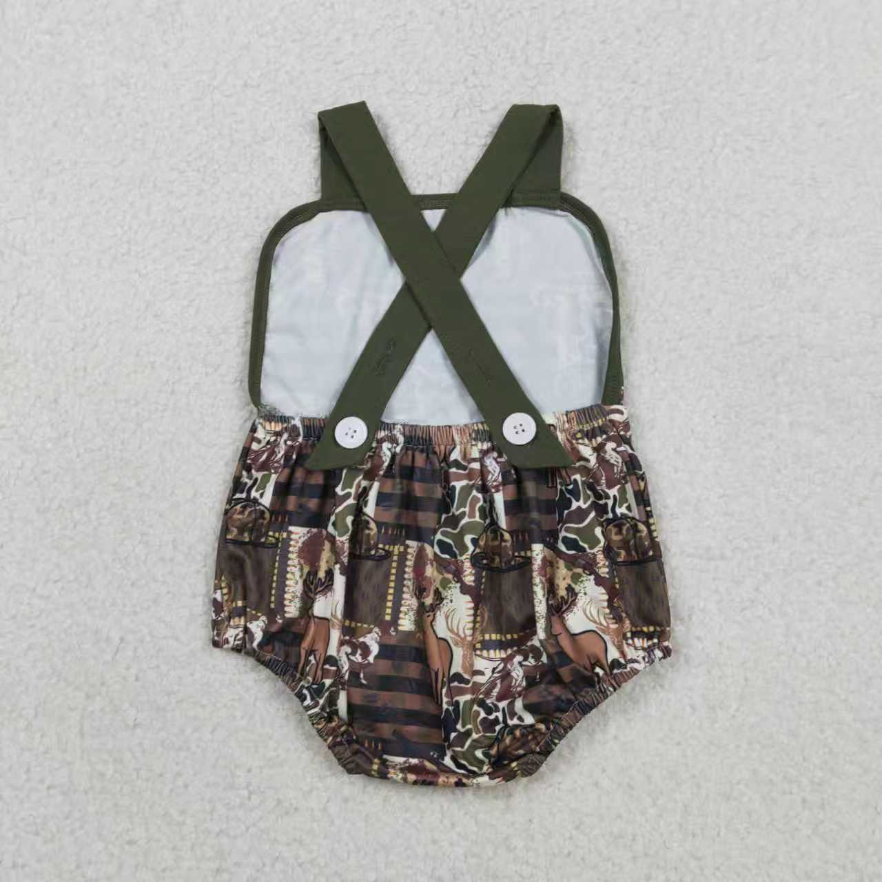 Duck deer camo top matching shorts boy summer outfit
