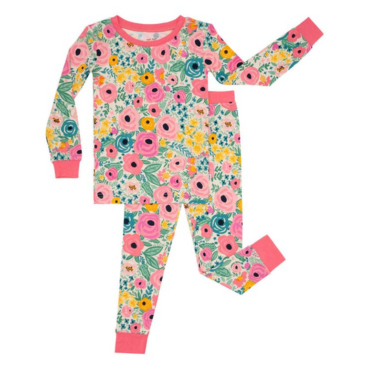 wholesale baby girls pink floral boutique set