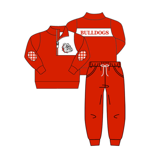 Kids long sleeve team pullover top matching pants outfit wholesal factory price