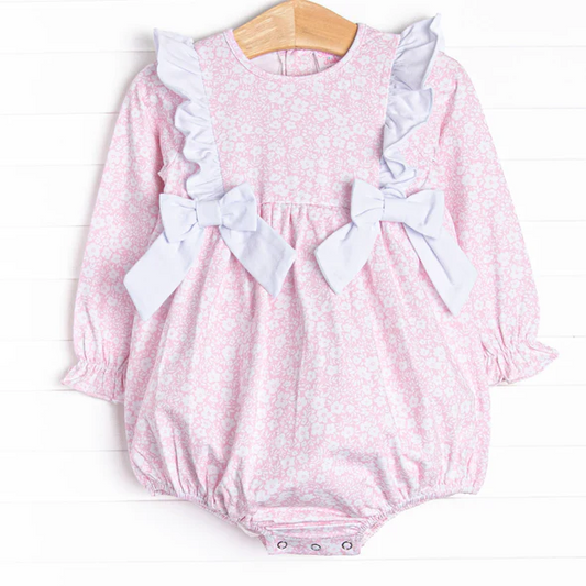 Toddle kids floral design long sleeve romper
