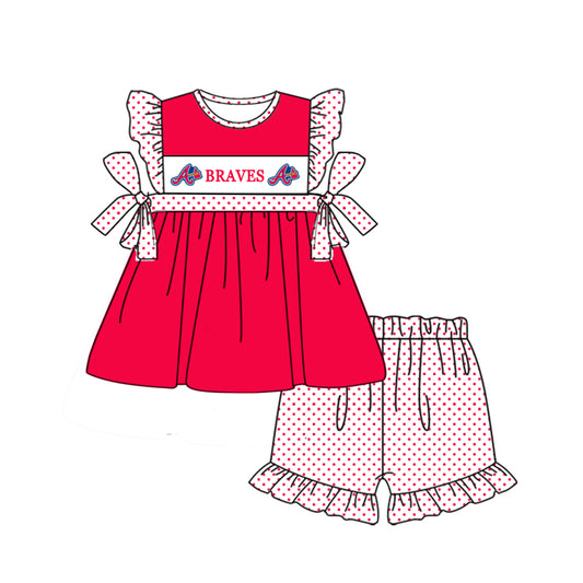 custom team style baby girls summer clothes