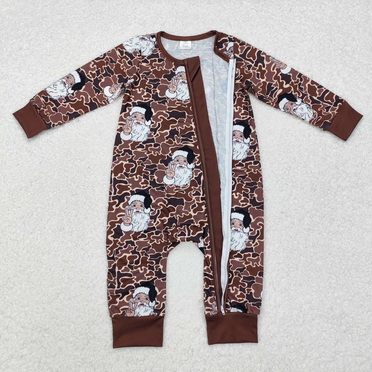 Christmas Santa Claus camo print matching bamboo clothes