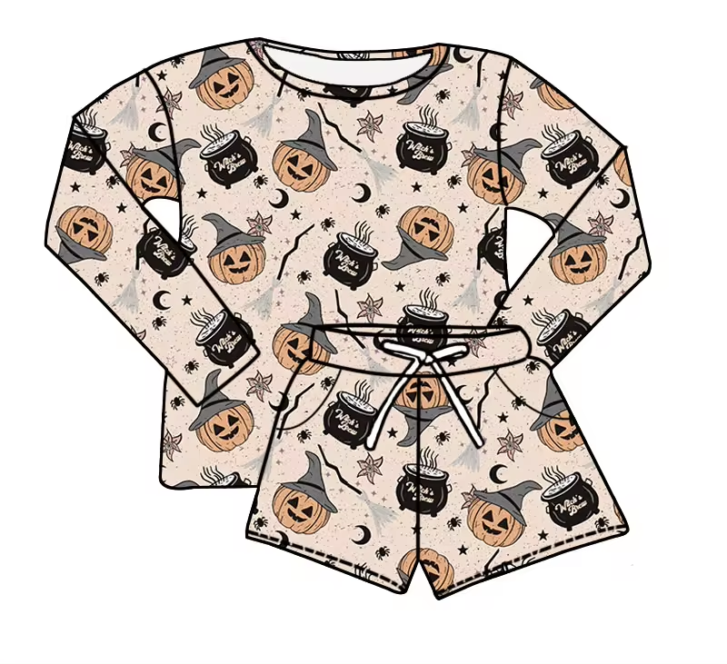 halloween pumpkin baby girls clothes