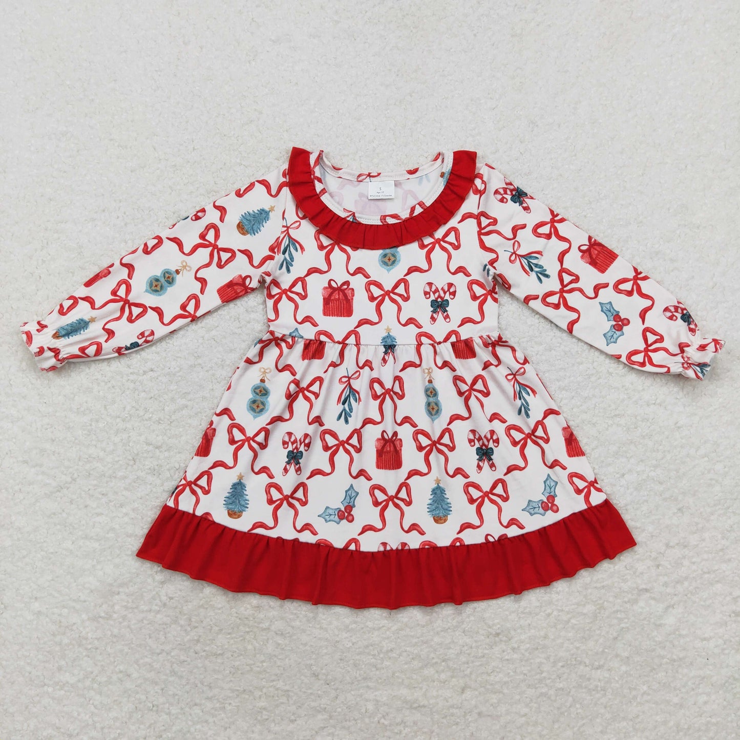 baby girls christmas candy cane matching outfit