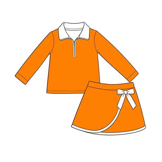 wholesale kids clothes custom tennessee team design skirt matching outfit