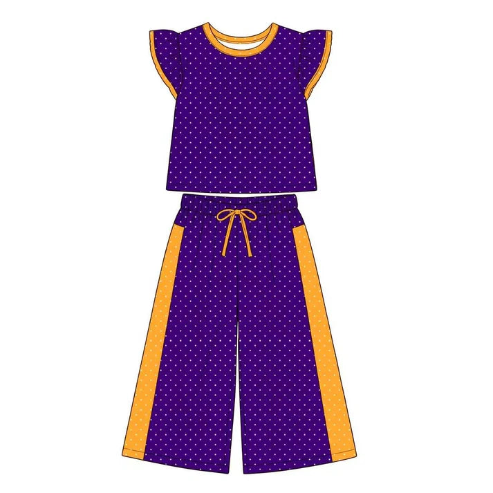 Toddle kids girls custom design short sleeve outfit